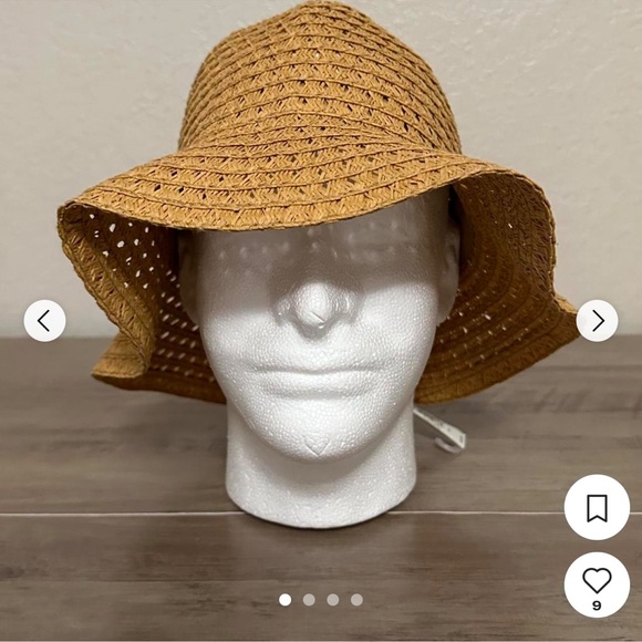 NWT OLD NAVY STRAW BUCKET Hat Color Totally Natural - Picture 2 of 6